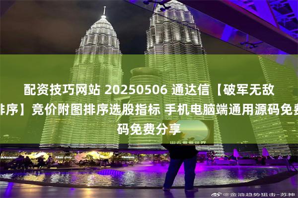 配资技巧网站 20250506 通达信【破军无敌竞价排序】竞价附图排序选股指标 手机电脑端通用源码免费分享