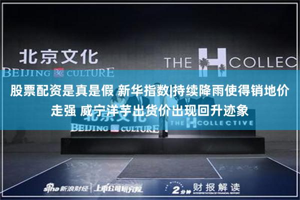 股票配资是真是假 新华指数|持续降雨使得销地价走强 威宁洋芋出货价出现回升迹象